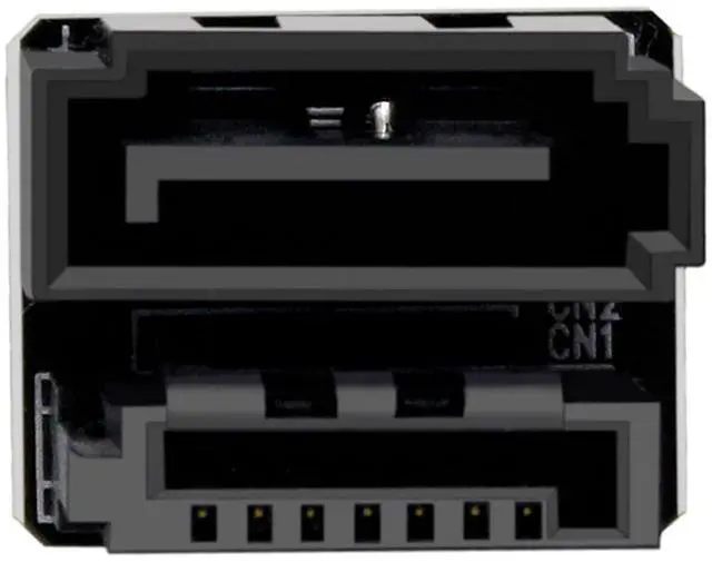 Alt view image 4 of 5 - SATA 7 Pin Male to Female Adapter, 180 Degree U-Shaped Right Angle Connector for Motherboard Cable Management, Black, 1 Pack