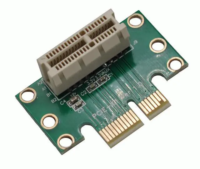 Main image of PCIE X1 Male to Female Riser Card, PCI Express PCI-E 1X 90 Degree Adapter, Suitable for Server, Desktop, Bitcoin Mining Machine Transfer