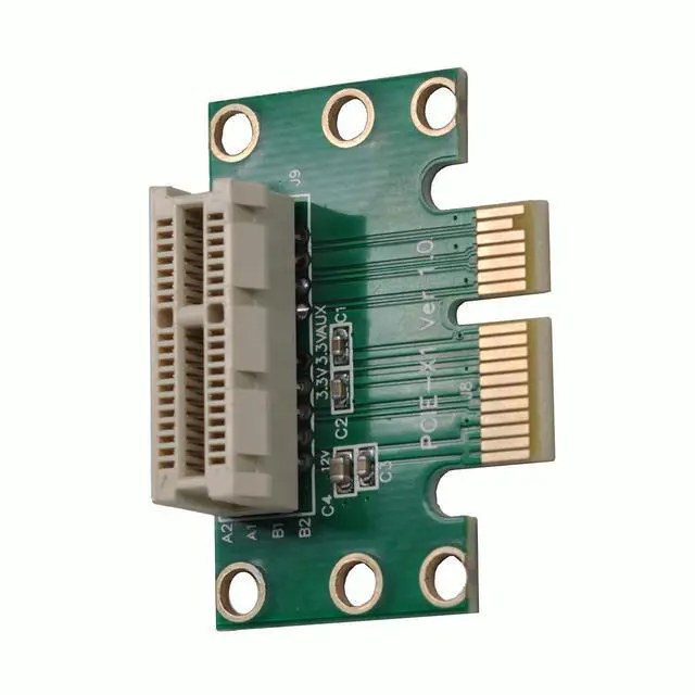 Alt view image 2 of 6 - PCIE X1 Male to Female Riser Card, PCI Express PCI-E 1X 90 Degree Adapter, Suitable for Server, Desktop, Bitcoin Mining Machine Transfer
