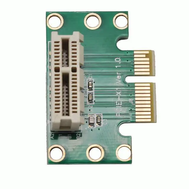Alt view image 3 of 6 - PCIE X1 Male to Female Riser Card, PCI Express PCI-E 1X 90 Degree Adapter, Suitable for Server, Desktop, Bitcoin Mining Machine Transfer