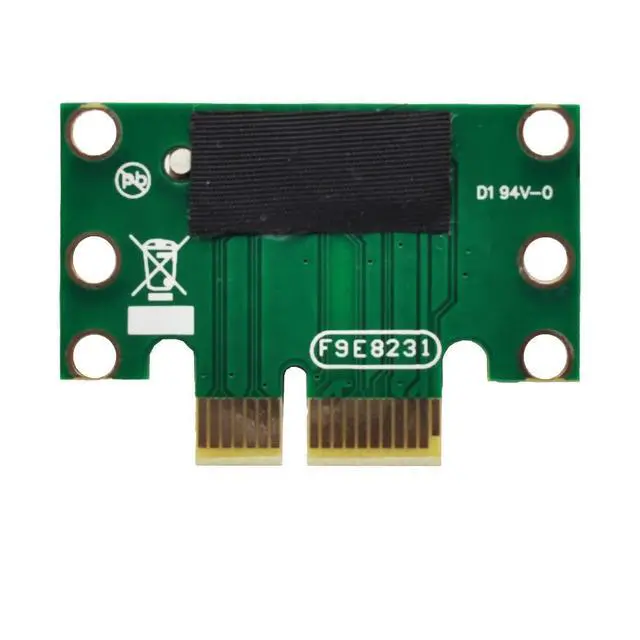 Alt view image 5 of 6 - PCIE X1 Male to Female Riser Card, PCI Express PCI-E 1X 90 Degree Adapter, Suitable for Server, Desktop, Bitcoin Mining Machine Transfer