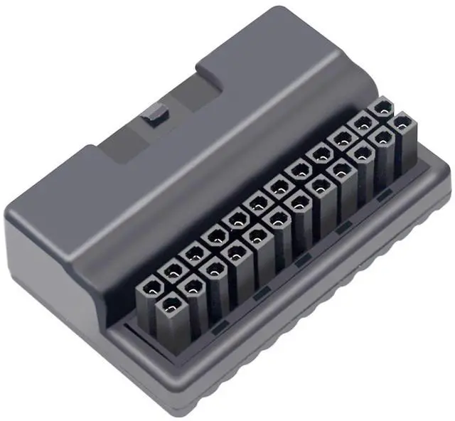 Alt view image 2 of 7 - ATX 24 Pin 90 Degree Right Angle Male to Female Adapter, Protective Shell for PC Motherboard Power Supply