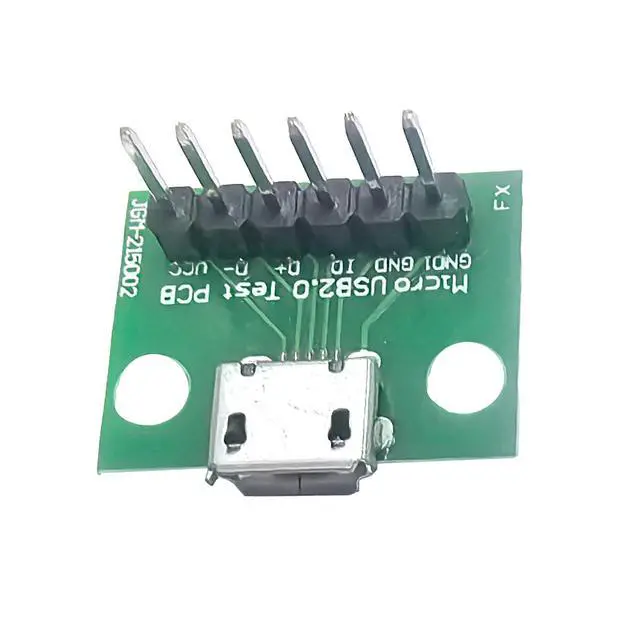 Alt view image 4 of 5 - Micro USB 2.0 Test PCB Breakout Board, 6-Pin Interface, 10 Pack