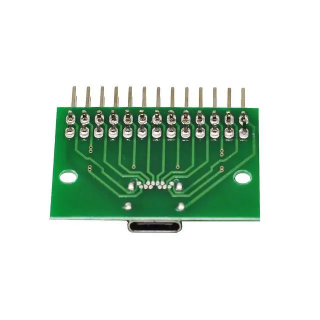 Alt view image 6 of 7 - USB 3.1 TYPEC Female with PCB Test Socket Test Board USB-c Female pitch2.54mm pin
