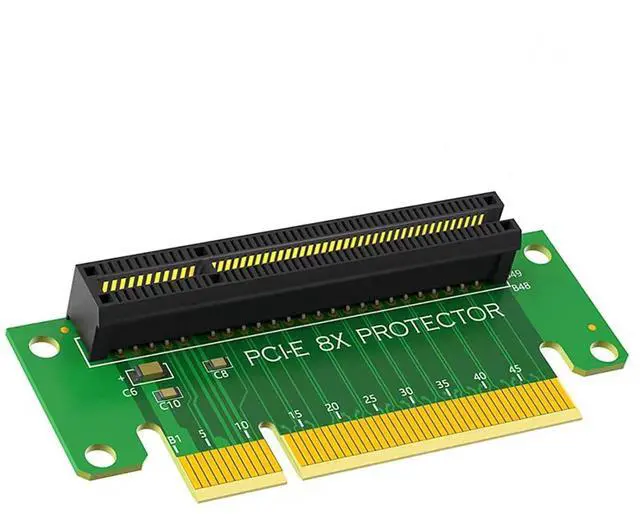 Main image of PCI Express 8X Riser Card 90 - Degree Adapter Card with Protector - GPU Extension for Server & Mining Rigs