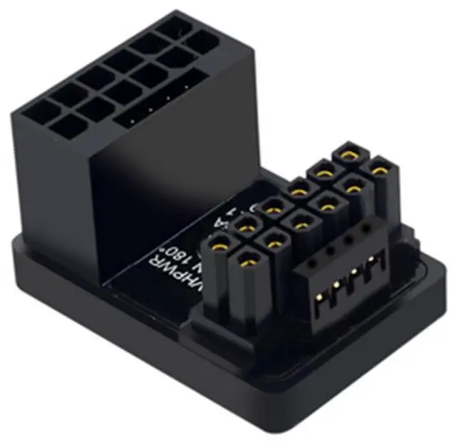 Main image of 12VHPWR 180 Degree Angled Adapter, 600W PCIe 5.0 Power Adapter ATX 3.0 16 Pin (12+4) Connector for GeForce RTX 3090Ti 4070Ti 4080 4090 Graphic Card(B Type)