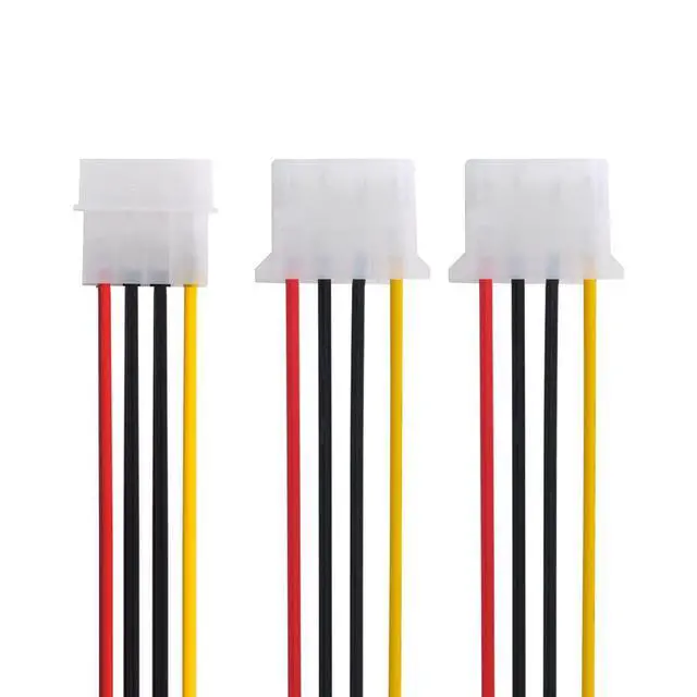 Alt view image 2 of 5 - 4Pin Power Cable IDE 4pin Disk Power Male to Dual 4Pin Female Splitter Y 1 to 2 Extension Cable 12V+5V