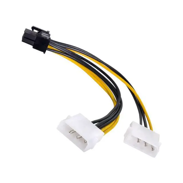 Alt view image 3 of 5 - DC 12V Cable Dual 4Pin to PCIE 8P 6+2Pin Power Supply Adapter Converter Cable for EPS 12V Graphics Card 15cm
