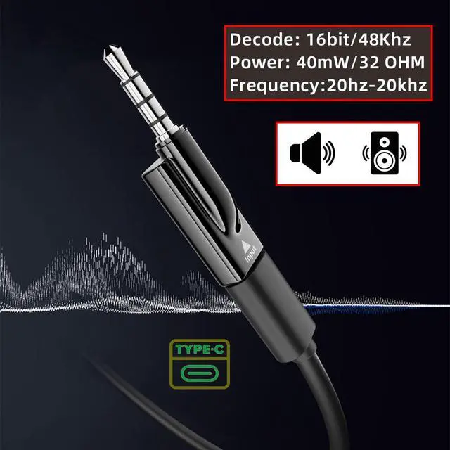 Alt view image 4 of 7 - 2pcs/lot Type-C USB-C Female to 3.5mm Male & Female Audio AUX & MIC Sound Card 16bit 48kHz Adapter Compatible with Laptop Tablet Phone
