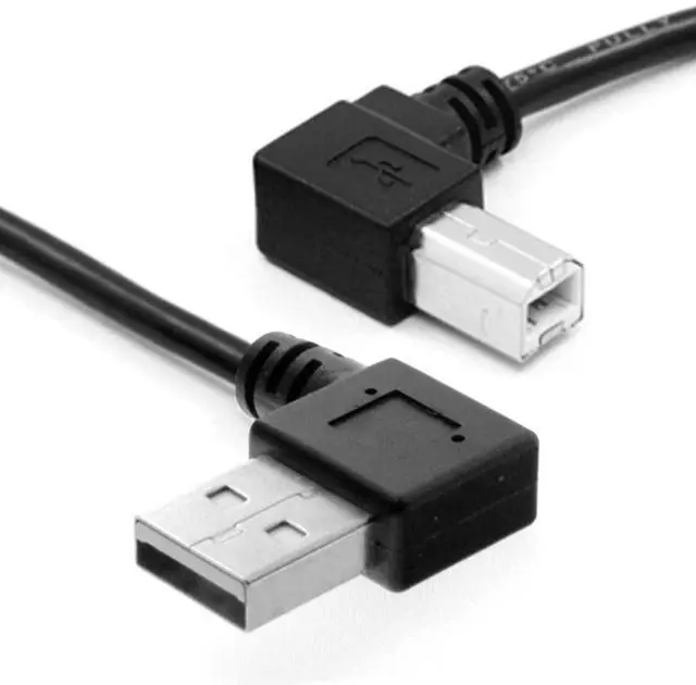 Main image of USB 2.0 Type-A Male to Type-B Male Printer Scanner 90 Degree Left Angled Cable 100cm