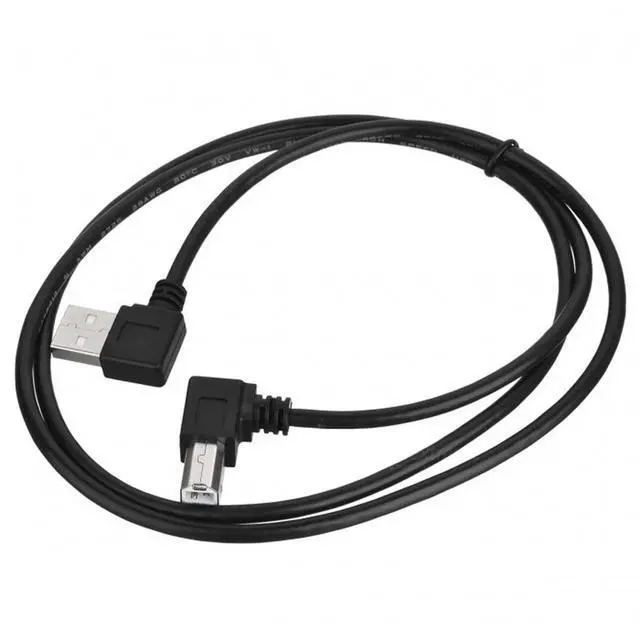 Alt view image 3 of 7 - USB 2.0 Type-A Male to Type-B Male Printer Scanner 90 Degree Left Angled Cable 100cm