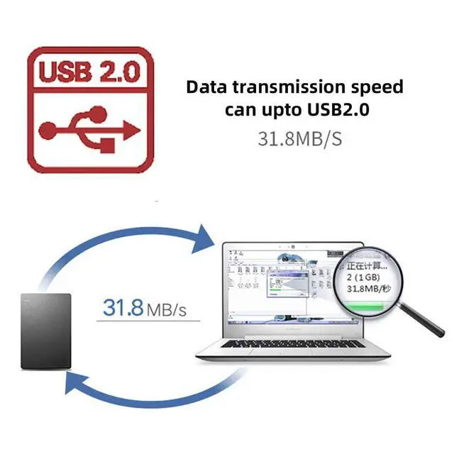 Alt view image 7 of 7 - USB 2.0 Type-A Male to Type-B Male Printer Scanner 90 Degree Left Angled Cable 100cm