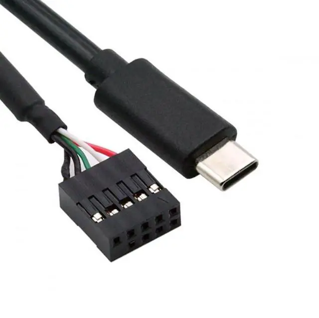 Main image of Cable USB 2.0 Motherboard 9pin 10pin Header to Type-C USB-C Cable 50cm for Mini Monitor Sensor Panel Camera