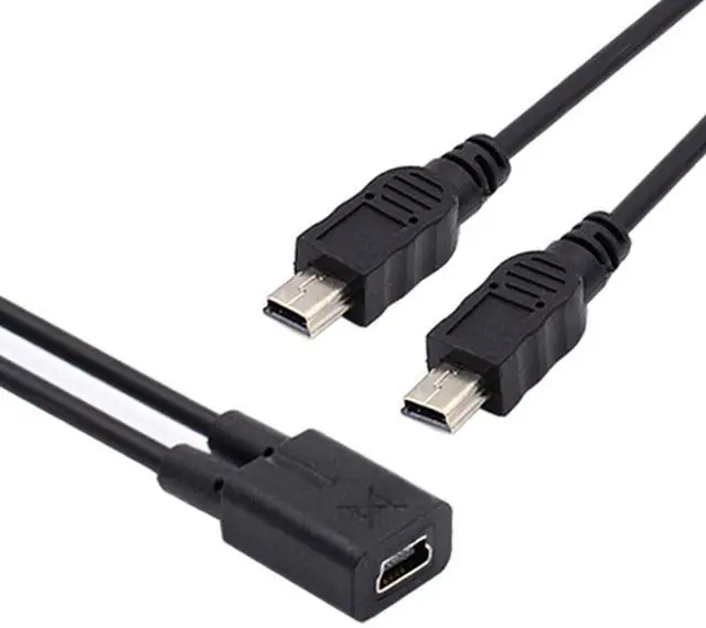 Main image of Cable Mini USB 2.0 Female DC 5V to Dual Mini USB 5Pin Male Splitter Extension Charge Cable