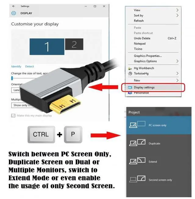 Alt view image 5 of 7 - 90 Degree Right Angled Mini HDMI 2.1 Ultra Thin HDTV Cable 8K 4K Hyper Super Flexible Slim Cord Type-A to Type-C for Camera HDTV 50cm