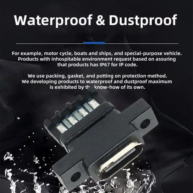 Alt view image 6 of 7 - 5pcs/Set DIY OEM Type C Female Socket Connector to 6Pin PCBA Pinout Vertical Scew Mount Type DC 5V/20V PD Power