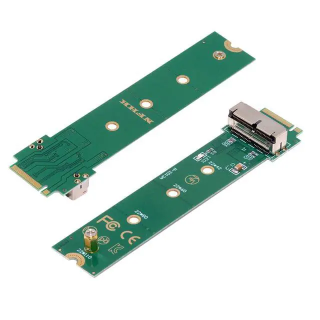 Alt view image 2 of 7 - PCI Express PCI-E 4X M.2 NGFF M-Key to 12Pin+16Pin Contacts SSD Convert Card for 2013 2014 2015 2016 2017 Mac A1493 A1502 A1465 A1466