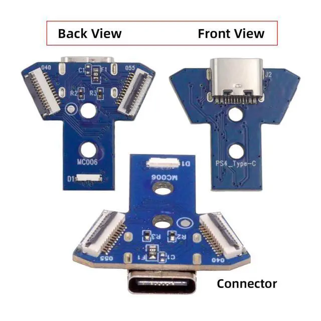 Alt view image 7 of 7 - DIY Solder Type-C Female Socket Replace Micro-USB 5Pin for PS4 DualShock JDS-040 JDS-055 Repair Part Board Connector Module