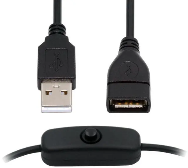 Main image of Cable USB2.0 Cable with On Off Power Switch Button USB Type-A Male to Female for DC 5V Desk Lamp Fan Camera