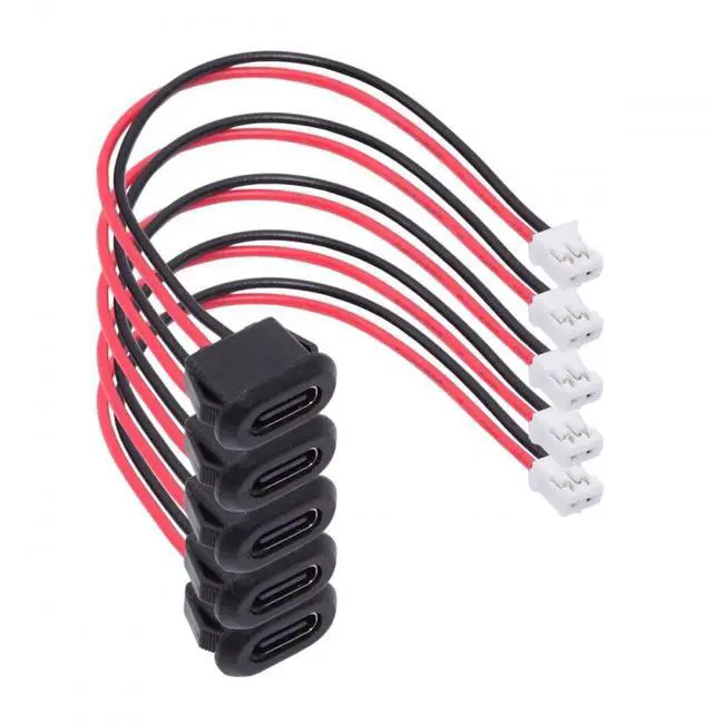 Main image of 5pcs/Set DIY OEM Type C Female Socket to 2Pin Header Cable Pitch=2.0mm Latch Mount Type DC 5V Power