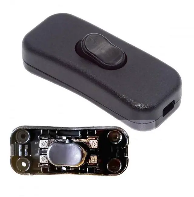 Main image of Switch Universal Interruptor 318 Switch Cord Inline On-Off Switch DPST Control Rocker for Bedroom Table Lamp Desk Light Strip