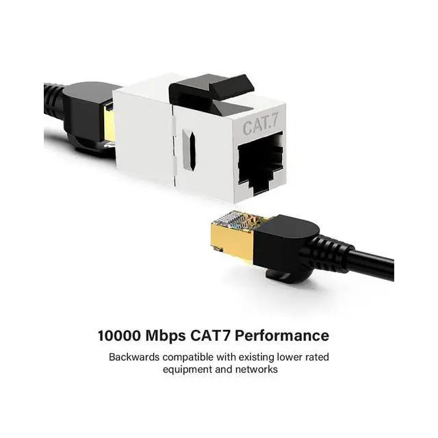 Alt view image 5 of 7 - Adapter 10-Gigabit UTP CAT7 Keystone Coupler RJ45 Female to Female Shield 8P8C UTP STP Keystone Inline Coupler