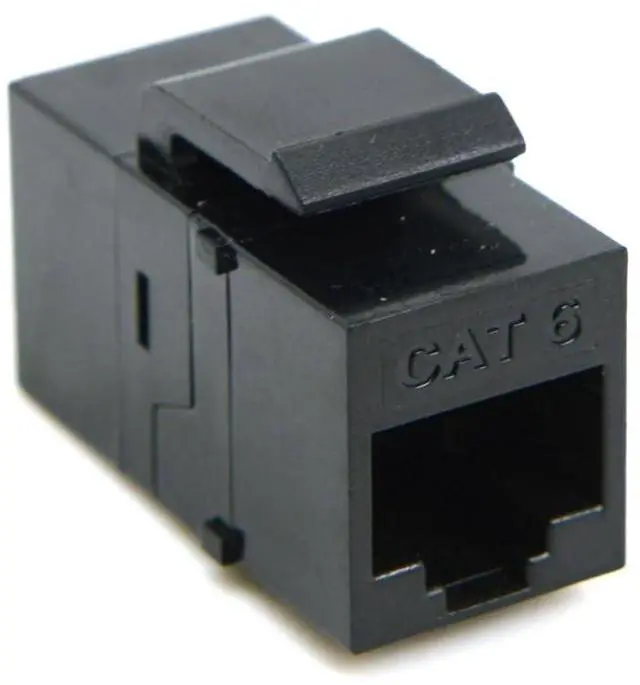 Main image of Adapter UTP CAT6 Keystone Coupler RJ45 Female to Female UTP CAT6 Keystone Inline Coupler Black