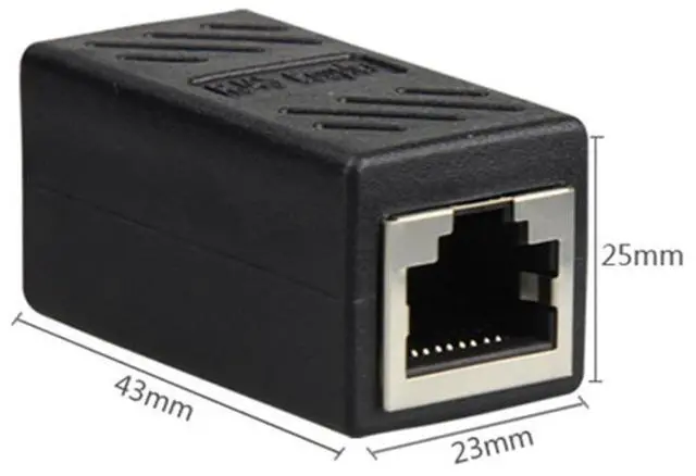 Alt view image 3 of 6 - Adapter CAT6 RJ45 Female to Female LAN Connector Ethernet Network Cable Extension Adapter with Shield
