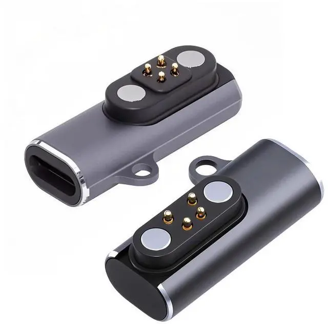 Main image of 2pcs/lot Magnetic Charging Adapter USB Type-C to Pitch 2.5mm with 4-Pin Terraced Square Contacts Compatible with Bone Conduction Headphone