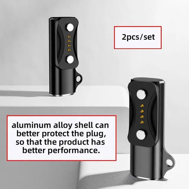 Alt view image 6 of 7 - Connector 2pcs/lot Magnetic Smart Watch Charging Adapter USB Type-C to 2-Pin Compatible with Polar Vantage V3 M3 Pacer Pro IGNITE3 Grit X2