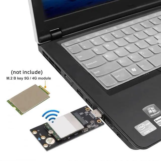 Alt view image 5 of 7 - Adapter NGFF M.2 Key-B WWAN to USB 3.0 Adapter Riser Card with SIM Slot for 3G/4G/5G LTE Wireless Module Modem Card