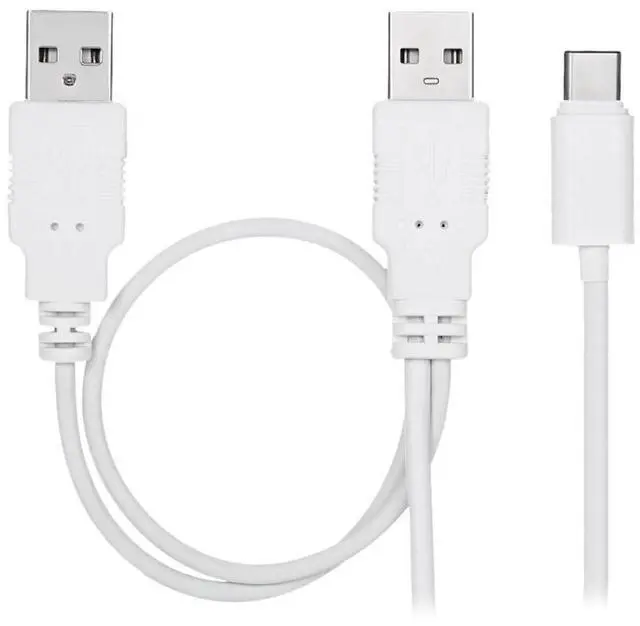 Main image of Cable USB 3.1 Type C USB-C to Dual A Male Extra Power Data Y Cable for Phone Hard Disk