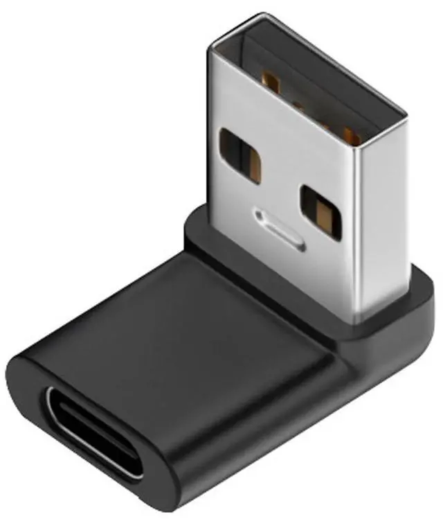 Main image of USB-C Type C Female 90 Degree Up Angled to USB 3.0 A Male Data Adapter for Laptop Desktop