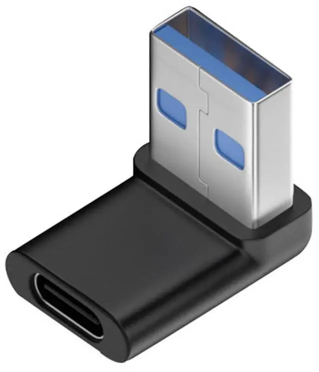 Main image of USB-C Type C Female 90 Degree Down Angled to USB 3.0 A Male Data Adapter for Laptop Desktop