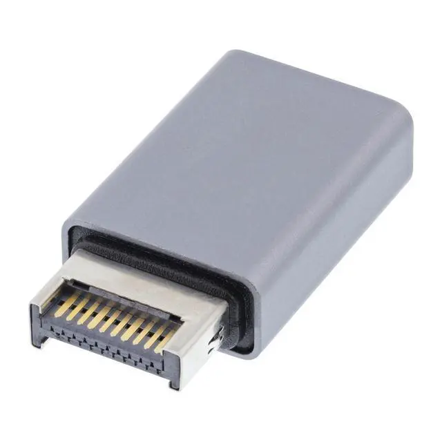 Alt view image 2 of 7 - Adapter USB 3.1 Front Panel Header Male Type-E to Type-A USB3.0 Female Motherboard Extension Data Adapter