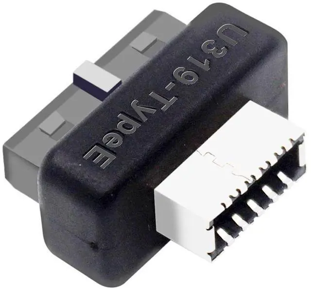 Main image of Adapter 20pin USB3.0 Header Male to Type-E USB 3.1 Front Panel Female Motherboard Extension Data Adapter Vertical Type
