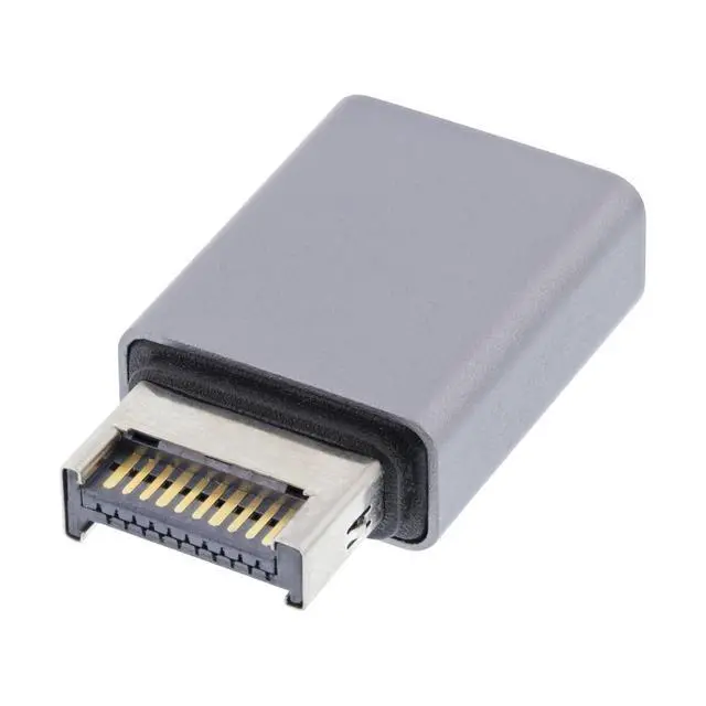 Alt view image 2 of 7 - Adapter USB 3.1 Front Panel Header Male Type-E to Type-C USB-C Female Motherboard Extension Data Adapter