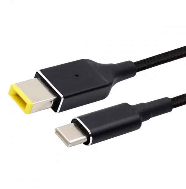 Main image of Cable Type-C USB-C 135W to DC Rectangle 11.0 * 4.5mm Power PD Charge Cable for Thinkpad X1 Legion Y7000P Laptop DC20V 6.25A