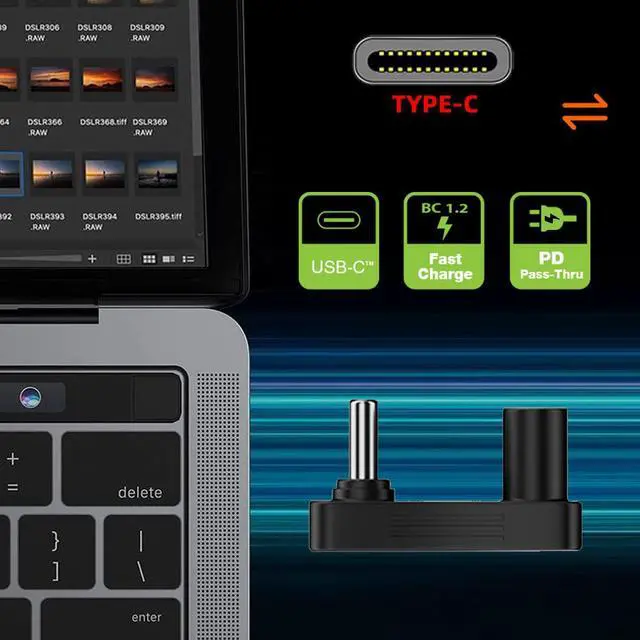 Alt view image 4 of 7 - 10Gbps USB3.0 Type C Male to Female Power Data Video Adapter Opposite U Shape Back Angled Compatible with Deck Phone Laptop