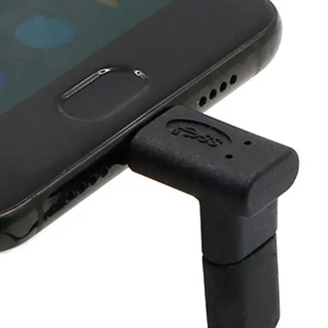 Alt view image 7 of 7 - 90 Degree Up or Down Angled Reversible USB 3.1 Type-C Male to Female Extension Power Data Video Adapter for Laptop Phone