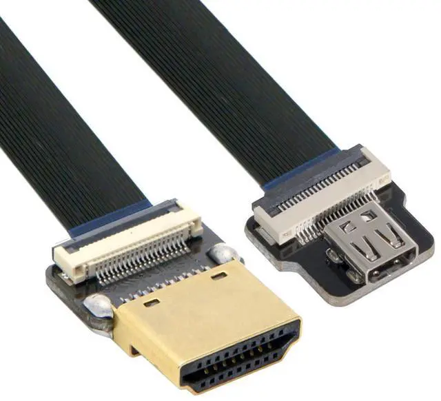 Main image of Cord Ultra Slim HDMI Male to Micro HDMI Female Extension FPC Flat Cable 1080P for FPV HDTV Multicopter Aerial Photography A1-D4 (10cm)