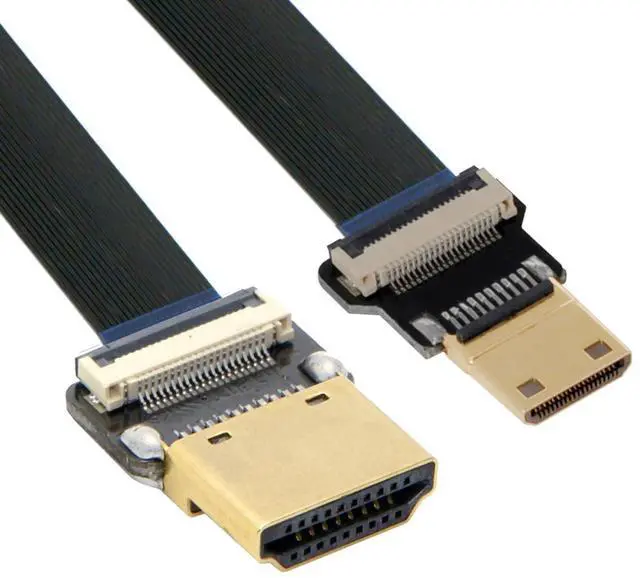 Main image of Cord Ultra Slim HDMI Male to Mini HDMI Male Extension FPC Flat Cable 1080P for FPV HDTV Multicopter Aerial Photography A1-C1 (80cm)