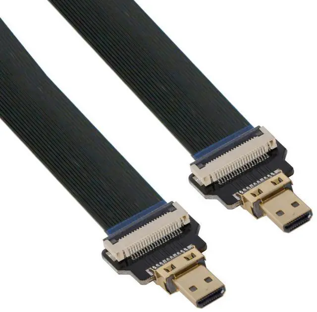 Main image of Cord Ultra Slim Micro HDMI Male to Micro HDMI Male Extension FPC Flat Cable 1080P for FPV HDTV Multicopter Aerial Photography D1-D1 (20cm)