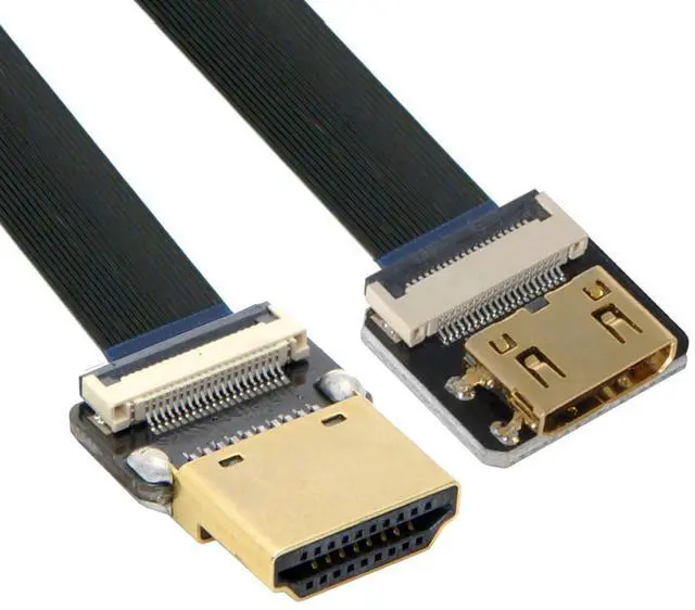 Main image of Cord Ultra Slim HDMI Male to Mini HDMI Female Extension FPC Flat Cable 1080P for FPV HDTV Multicopter Aerial Photography A1-C4 (50cm)