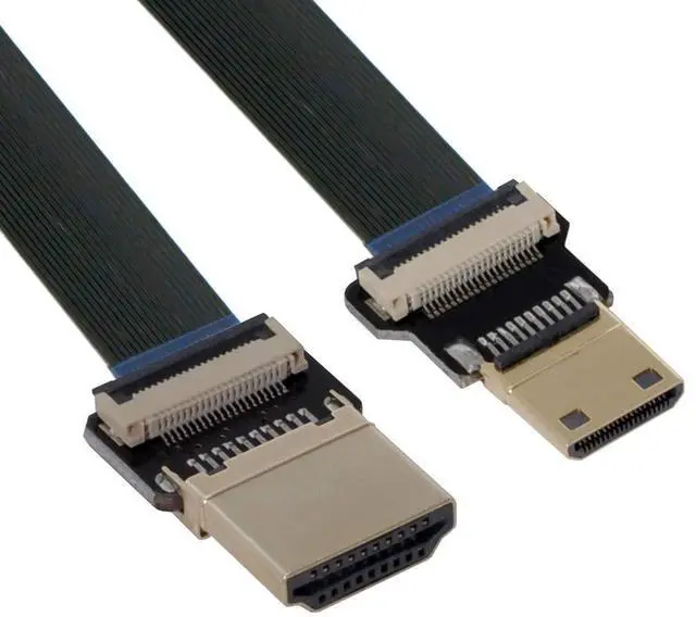 Main image of Cord Ultra Slim HDMI Male to Mini HDMI Male Extension FPC Flat Cable 1080P for FPV HDTV Multicopter Aerial Photography A1-C1 (10cm)