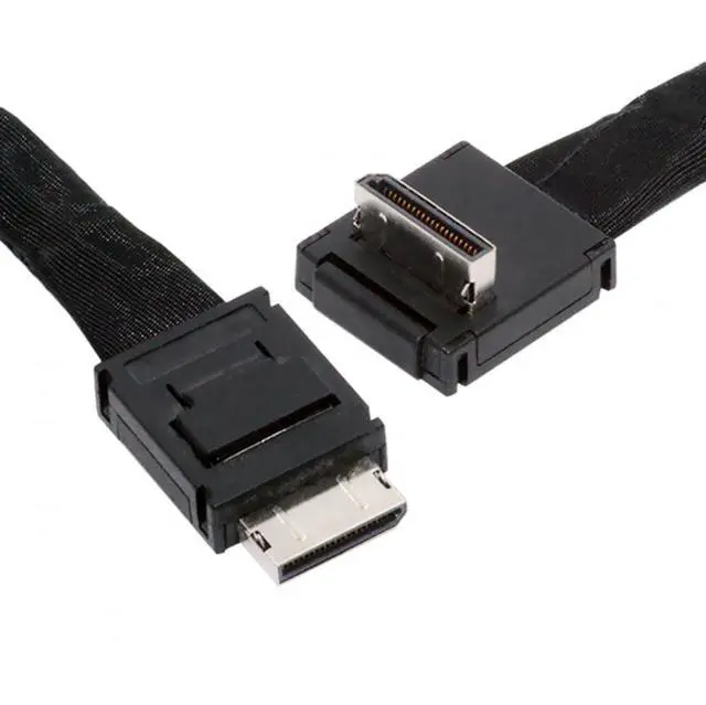 Main image of Cable Down Angled 90 Degree OcuLink PCIe 4.0 PCI-Express SFF-8611 4i to SFF-8611 Data Active Cable for eGPU SSD (80cm)
