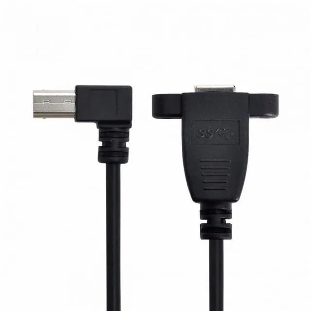 Alt view image 2 of 7 - Cable USB 3.0 Back Panel Mount B Type Female to Right Angled 90 Degree B Type Male Extension 0.5m