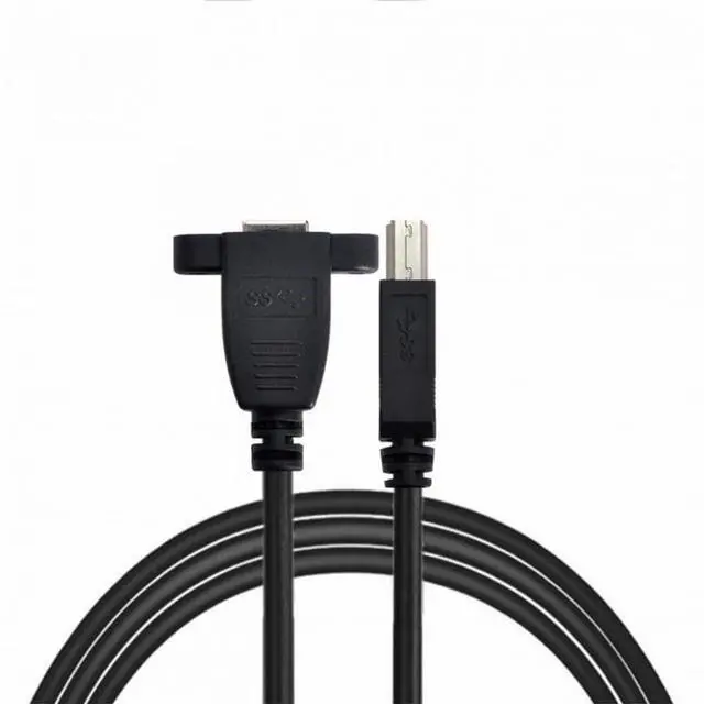 Alt view image 2 of 7 - Cable Super Speed USB 3.0 Back Panel Mount B Female to Male B Type Extension 0.5m