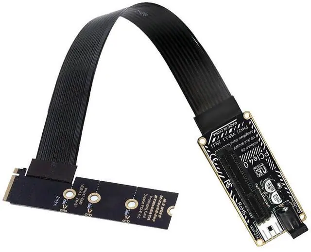 Main image of M.2 NVMe M-Key Right Angled Type 90 Degree to PCI-E X1 X4 X8 X16 Cable 30cm Graphics Card Extension Adapter PCI-Express for M2 2260 2280
