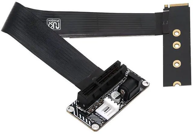 Main image of Right Angled Type 90 Degree M.2 NVMe M-Key to Up Angled PCI-E X1 X4 X8 X16 Socket Cable Graphics Card Extension PCI-Express for M2 2280